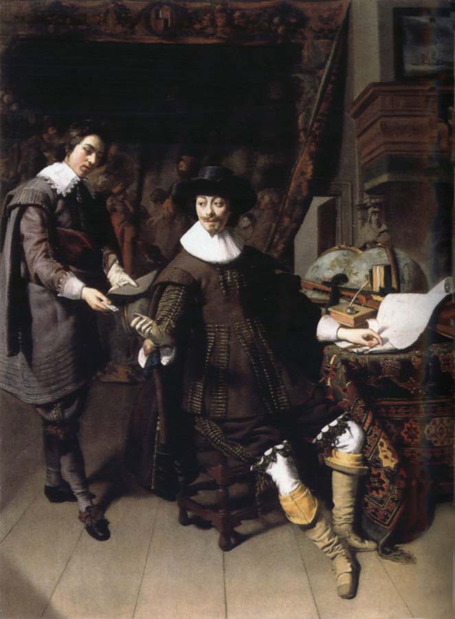 REMBRANDT Harmenszoon van Rijn Constantijn Huygens and His Secretary